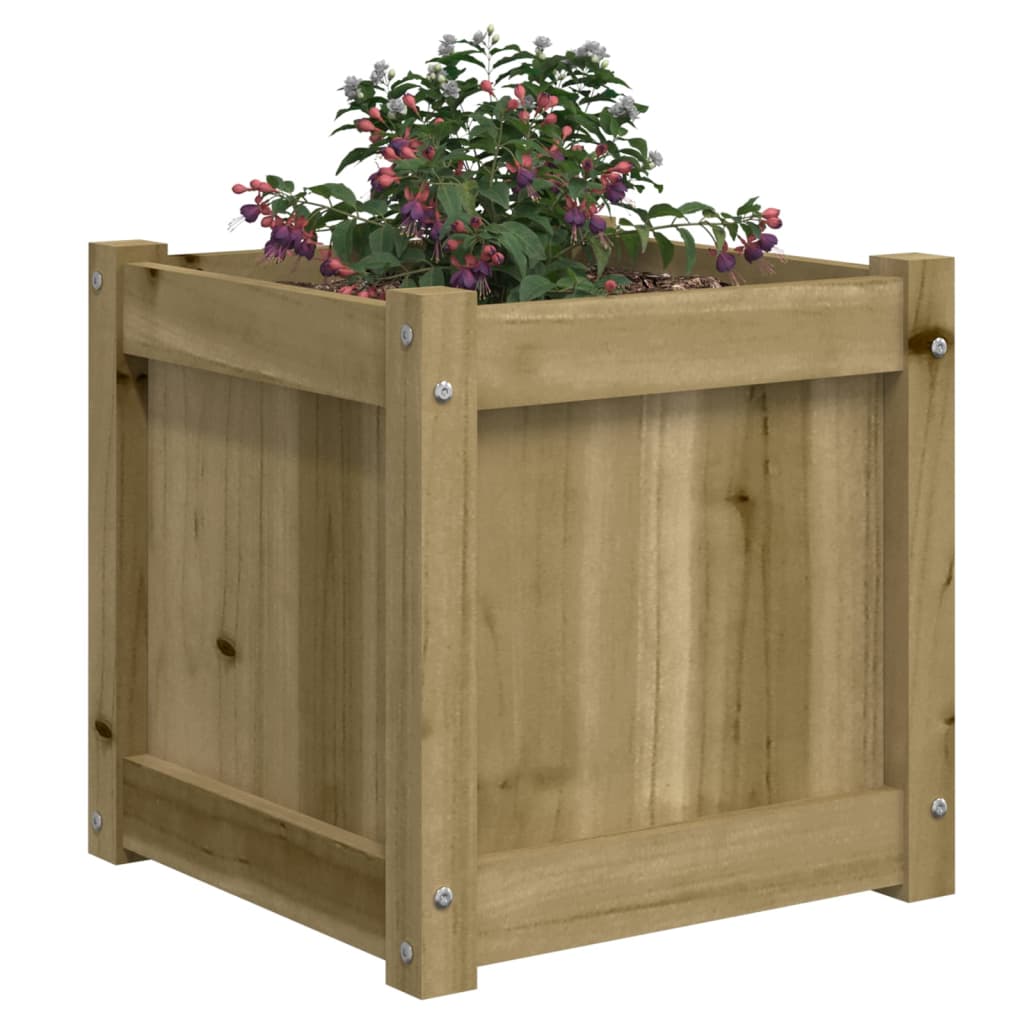 Vidaxl Donica Ogrodowa, 40X40X40 Cm, Impregnowane Drewno Sosnowe