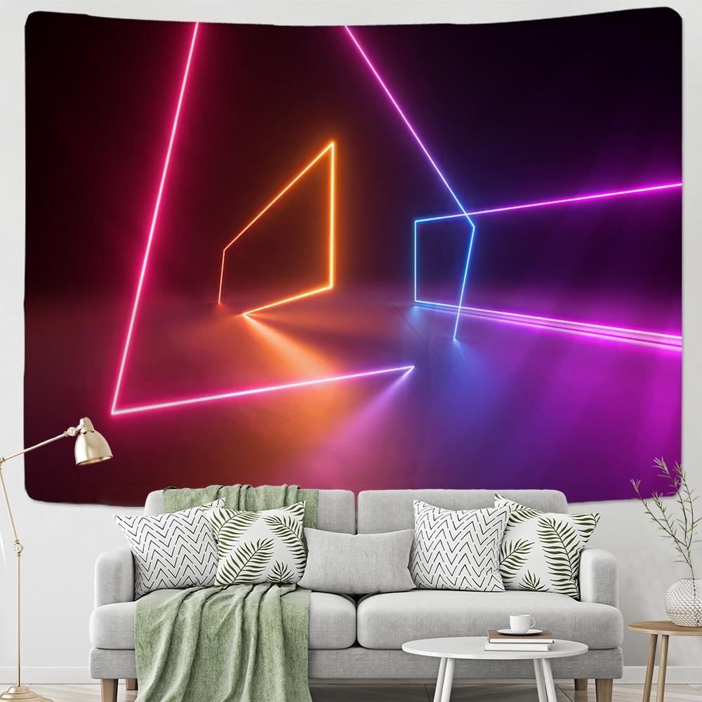 Tapiserie cu raze psihedelice, agățat pe perete, hippie colorat, vrăjitorie, covoraș de masă boem, pentru dormitor, studiu, decor artistic