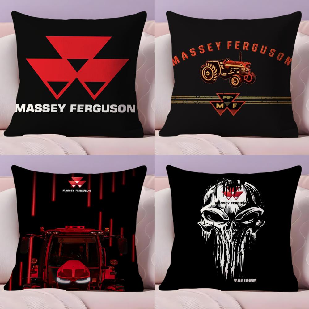 M-Massey F-Ferguson Cushion Cover Soft Short Plush Double-Sided Printing Home Decor Machine Washable Pillow Case Gift