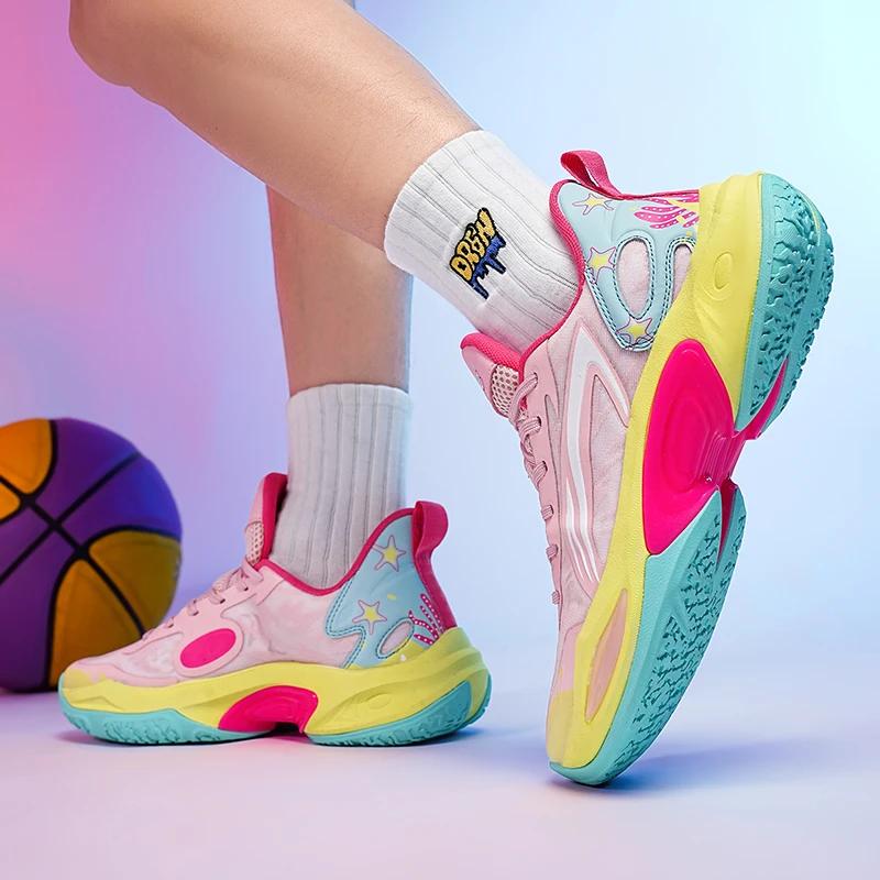 Men's Basketball Shoes Athletic Original Sports Male Student Non-Slip Outdoor Breathable Sneakers Field Training Basket Shoes