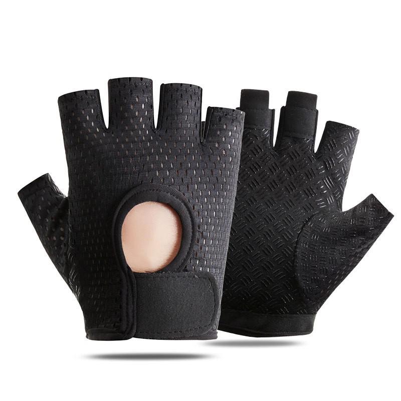 

Перчатки унисекс с дышащей сеткой и полупальцами для езды на велосипеде, занятий в спортзале, йоги, кемпинга и противомозольных видов спорта L
