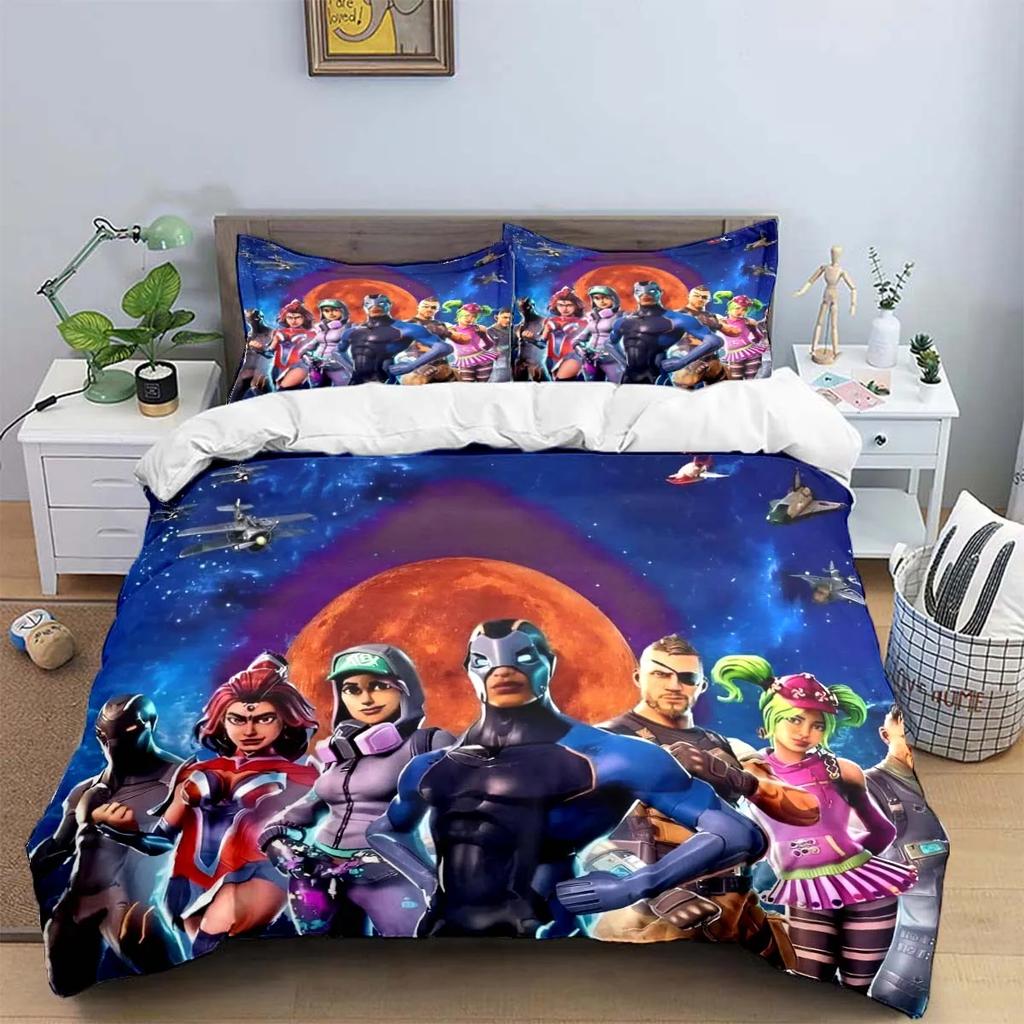 3D Fashion Game Cartoon Character Print Bedding Sets Bed Supplies Set Duvet Cover Bed Comforter Set Bedding Set Gift