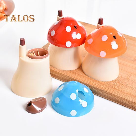 Portable Bar Mushroom Automatic Toothpick Storage Box Dispenser Holder Live City Fashion Home Decor