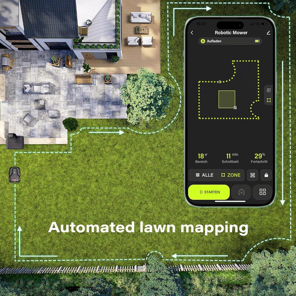 Smart Ultrasonic Lawn Mower: High-Efficiency Automatic Weeder for Outdoor Use
