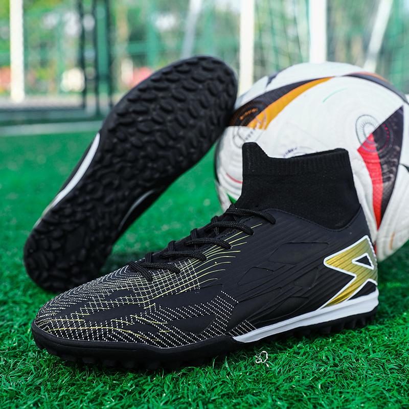 Soccer Cleats for Mens Womens Lightweight Training Football Shoes Unisex Outdoor High Ankle Sneaker