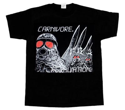 Carnivore Retaliation 1987 Kurz-Langarm Neues Schwarzes T-Shirt 345XL