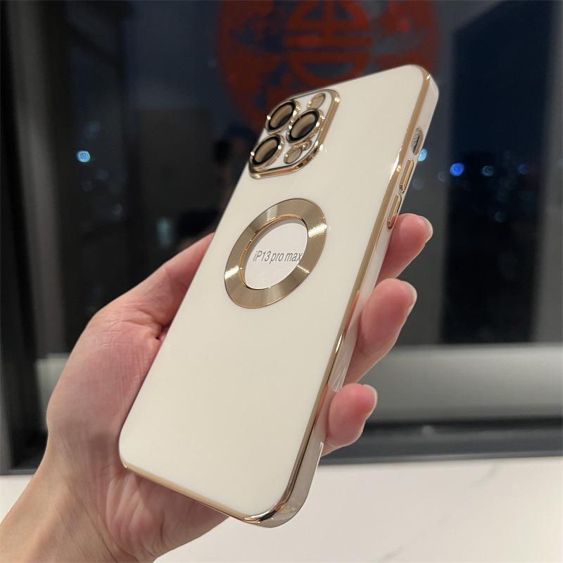 Pupillenlinsen-CD-Muster iPhone Hülle für iPhone 11-14 - Galvanisiertes TPU Einfarbig