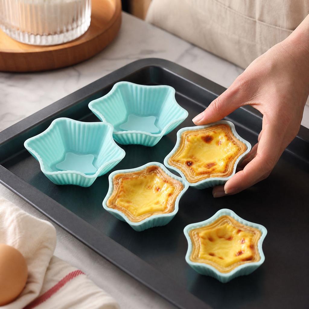 Heat- Star-Shaped Muffin Cups for Baking and