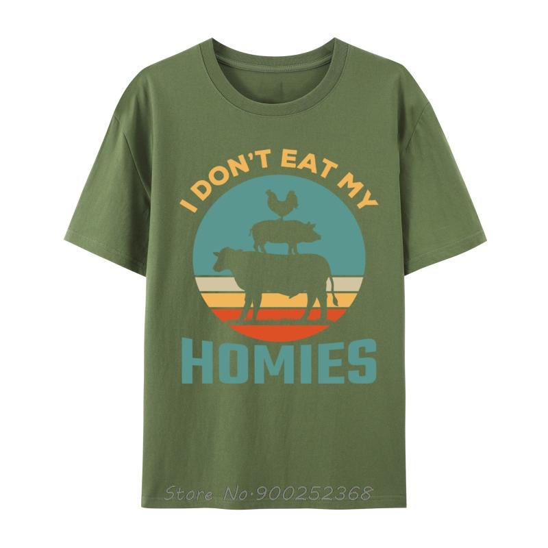 Vegetarian Don Eat My Homies Herbivore Plant Powered Vegan Custom Leisure Tshirt Unisex Cotton Tshirt Oversized Fitness T Shirt