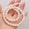 1String, Near Round Pearls, 8–9 mm, Natural Freshwater Pearl Beads, for DIY Necklaces, Bracelets, Anklets, Jewelry Making, 36cm