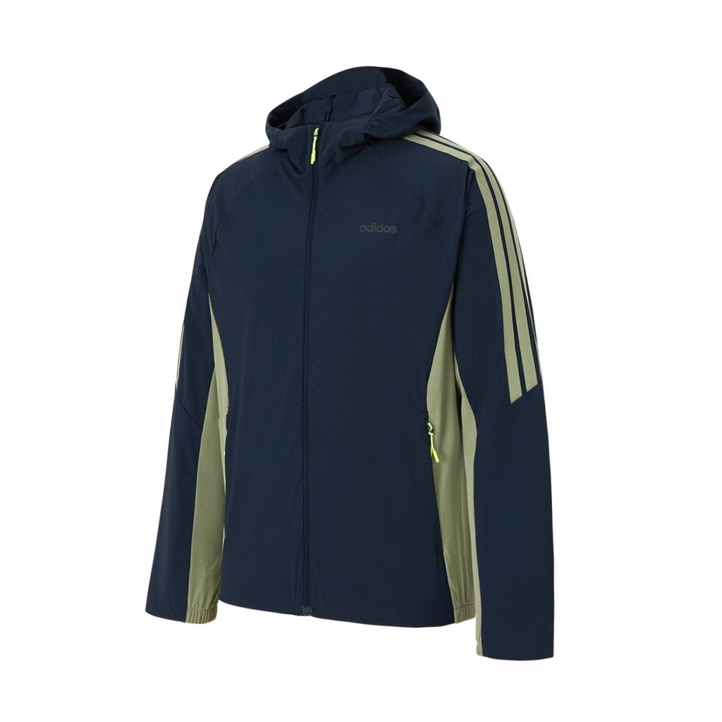 Adidas SS25 Fashion Comfortable Versatile Hooded Jacket Men Jacket Blue KB8509