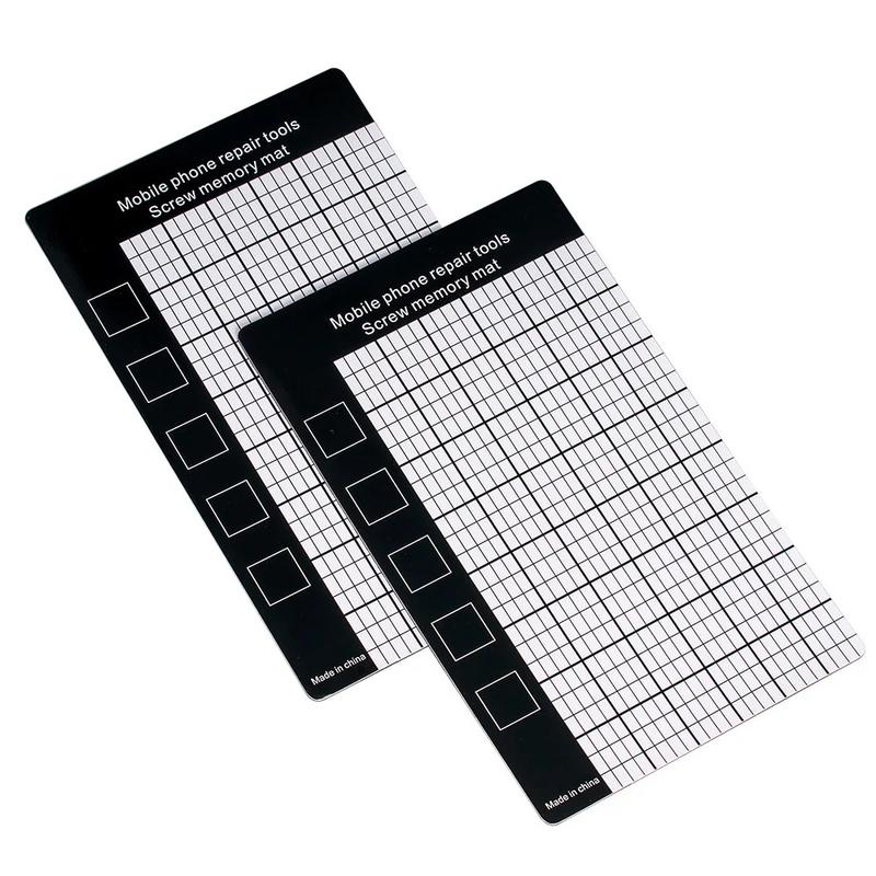 Magnetische Schraubenmatte Gedächtniskarte Arbeitsunterlage Arbeitsgedächtnisunterlage für kleine Schrauben Hält Mobiltelefon Reparaturwerkzeug 145×90mm