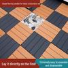 Outdoor Wood-Plastic Interlocking Flooring for Balconies, Terraces, and Courtyards