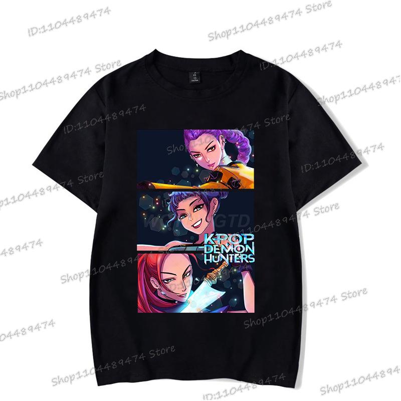 Anime KPop Demon Hunters Graphic Rumi Printed T Shirt Women Men Manga Tshirts Harajuku Korean Ulzzang Summer Crewneck T-shirts