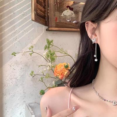 1Pair Luxury Advanced Sense Butterfly Long Tassels Earrings For Women Girls Exquisite  Butterfly Earrings Jewelry Gifts