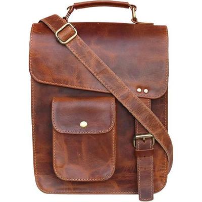 Nuevo Bolso mensajero de cuero bolso de hombro bandolera vintage para mujeres y hombres cartera tipo bandolera para hombre