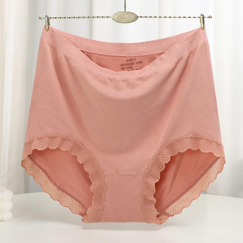 Seamless Panties High Waist Women's Briefs for Weight 100kg Large Size Underpants Solid Color Boyshorts