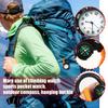 Orologio con Fibbia da Escursionismo Clip da Cintura Portatile Orologio da Tasca Bussola Moschettone per Zaino Sport Outdoor Alpinismo
