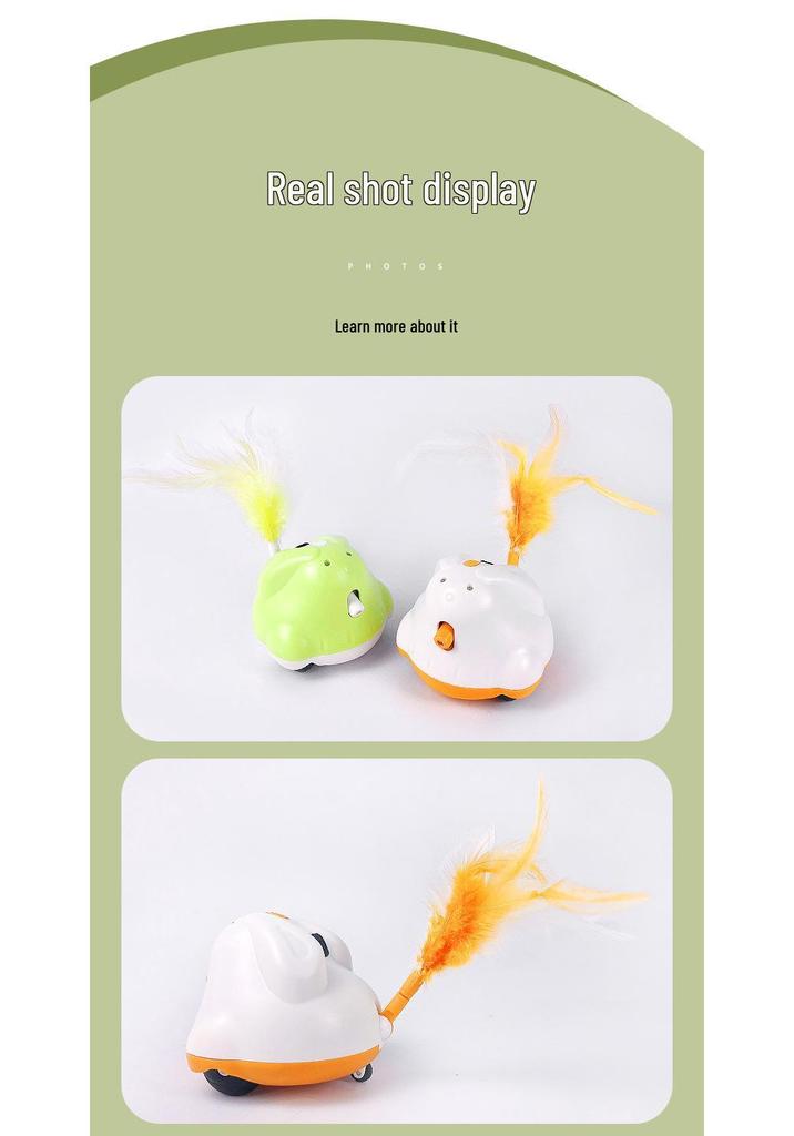 Electric Cat Toy: Automatic Feather Teaser & Infrared Turntable with Cat Ball
