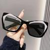 Color-Changing Women's Black Frame Anti-Radiation, Anti-Blue Light Fashion Glasses (Non-Prescription, Flat Lens)