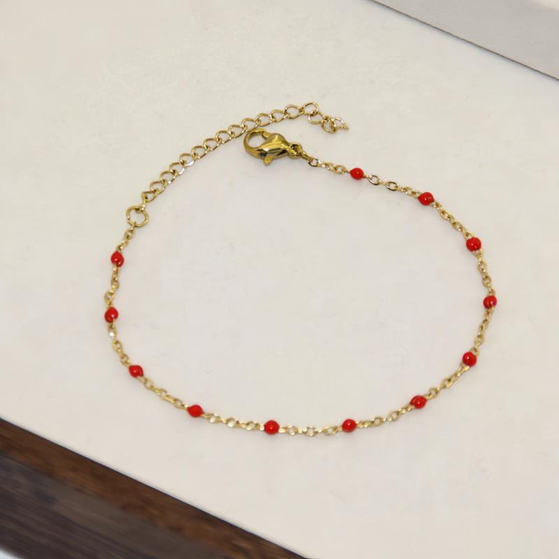 Edelstahl Tropföl Perlen-Kugelketten-Halskette – Nicht verblassend, Farberhaltend, Handgemachter DIY-Schmuck