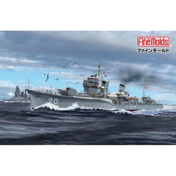 FineMolds 1/350 Ship Series Imperial Japanese Navy Destroyer Sagiri Plastic Model Kit FW5, Pre-Colored