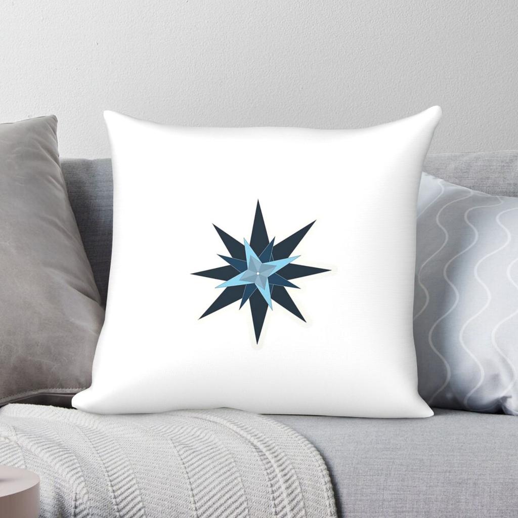 Moravian Star Pillowcase Polyester Linen Velvet Printed Zip Decorative Car Cushion Cover