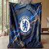 Chelsea FC Theme Blanket Soft Flannel Blanket Plush Throw Blanket Cozy Sofa Bed Blanket for Home Decor