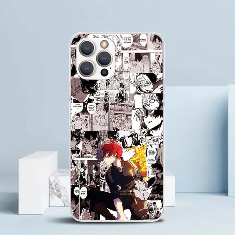

Todoroki Shoto MHA My Hero Soft Cover for iPhone 16 17 Air 15 14 Pro Max 16E Phone Case 13 Mini 12 11 7 SE 8 Print Pattern Fit C iPhone 16