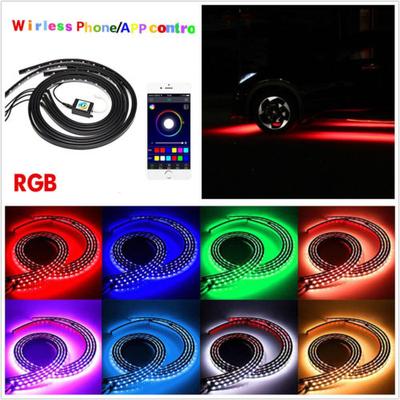 RGB Mehrfarbige LED Auto Off-Road Röhre Unterbodenbeleuchtung Streifen Telefon APP Steuerung