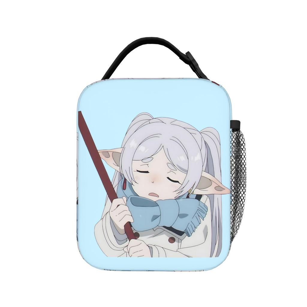 Frieren Manga Insulated Lunch Bags Portable Magician Reusable Thermal Bag Tote Lunch Box Beach Travel Men Women