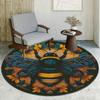 Honeybee Round Rug Nonslip Area Rug Office Chair Mat Carpet Perfect For Bedroom Living Room Office Easy Clean Aesthetic Home Decor
