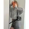 26P Preppy CoCo Genuine Leather Underarm Baguette Handbag