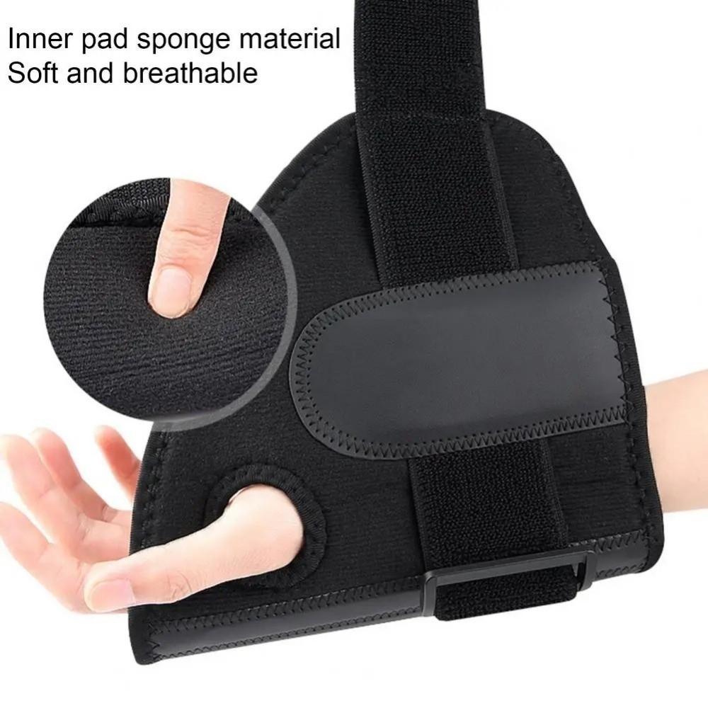 New Black Wrist Brace Adjustable Soft Wrist Support Aluminum Plate Compression Splint Stabilizer Secure Fastening