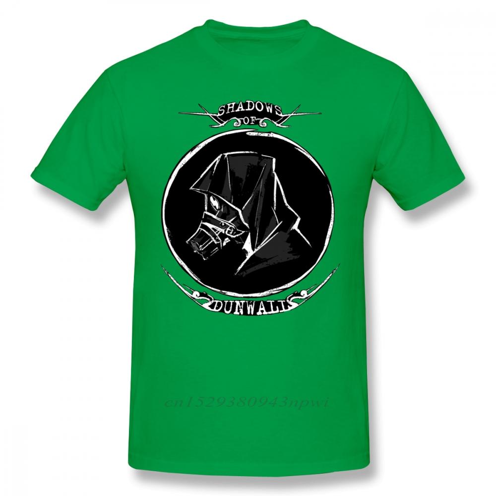 Dishonored T Shirt Black Shadows TShirt Short Sleeve Printed Tee Shirt Mens Cute Beach 100 Cotton Tshirt