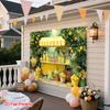 2D Fresh Lemon Tree Backdrop, Summer Lemon Shop Photography Background