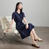 SOFSIL Women's Ramie Commuter Lapel Dress