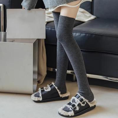 Calze in Lana Maglia Invernali da Donna Autunno Inverno Termiche Lunghe a Coscia Calze Over the Knee Elastiche da Donna Ragazze Collant