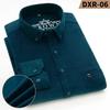 Plus size 7XL 100%Cotton corduroy long-sleeve shirts for men slim fit formal plain shirt soft casual elegant brushed clothes