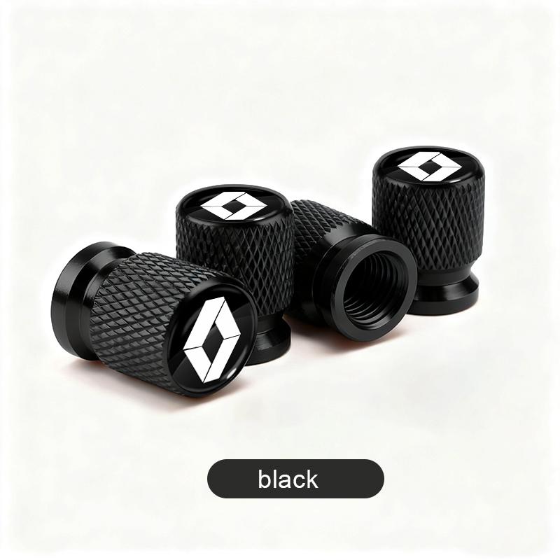 4pcs Car Tire Valve Stems Cap Aluminum Tyre Wheel Stem Air Valve Cover Airdust For Renault Clio Laguna 2 Megane 2 3 Duster Logan Z888