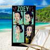 Ultra-Soft Beach Towel with KPop Demon Hunters Theme,Ideal for Pool - Camping, Diving - Perfect Travel Essential, Vibrant Beach Towel.