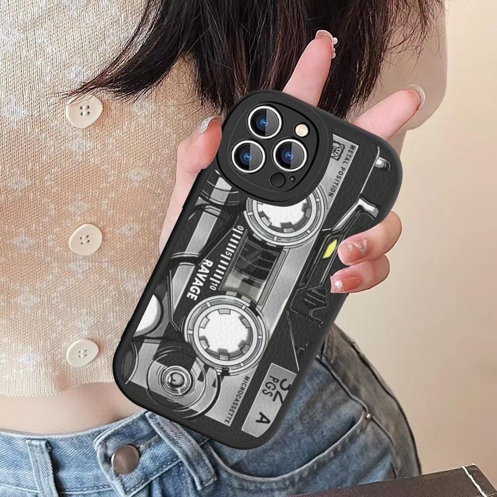 Vintage Cassette Tape Phone Case Hard Leather For IPhone 16 15 14 13 12 Mini 11 14 Pro Max Xs X Xr 7 8 Plus Fundas