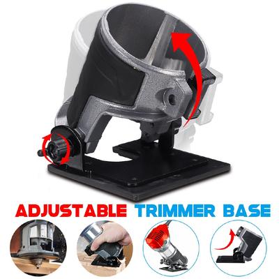 Verstellbarer Balance-Trimmer-Basis-Schutz Holzbearbeitungs-Schaft Kantenfräser Kantenleiste Metall + Kunststoff Elektrowerkzeug Teile Zubehörsatz Bausatz