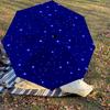 1 Stück blaue Sterne Regenschirm - 8 Speichen verstärkt, Automatisches Öffnen, Leicht & Langlebig, Niedliches Modeaccessoire für den Außenbereich, Strand oder Freizeit, Strandschirm