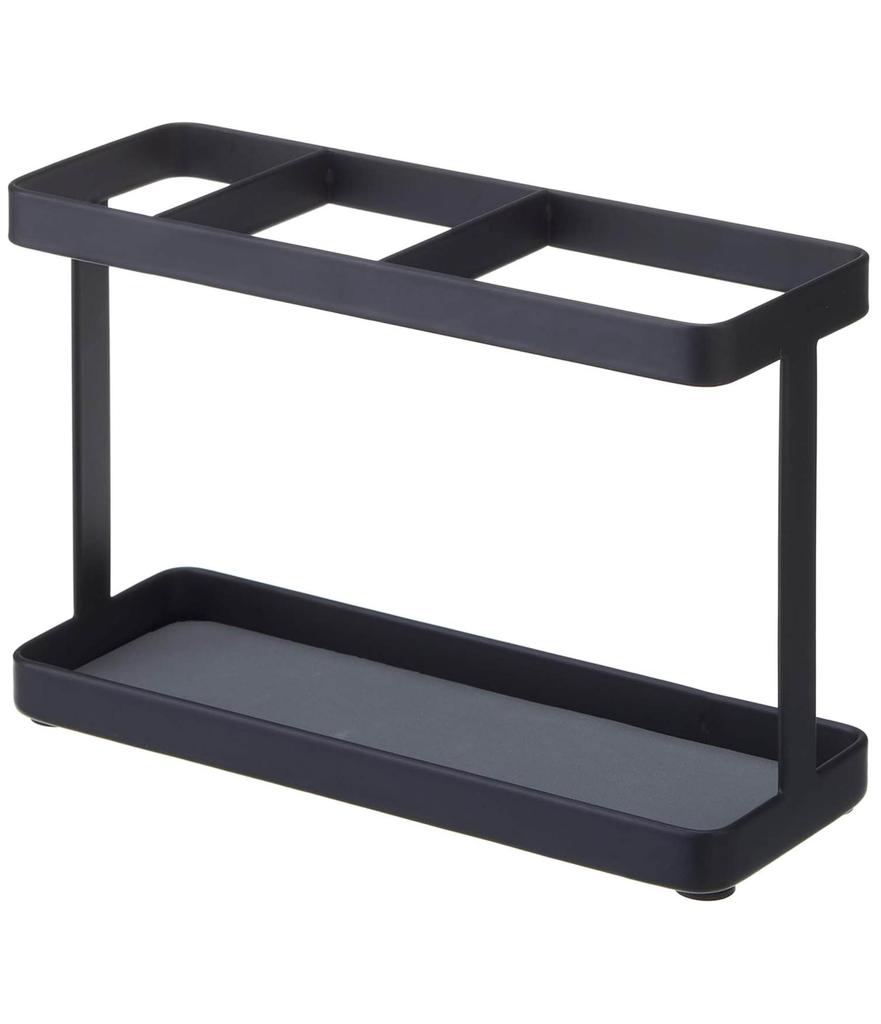 Yamazaki Jitsugyo Hair Dryer & Hair Iron Stand Tower Black 2285