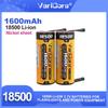 VariCore VC-1600C 18500 1600mAh 3.7V Rechargeable Battery Recarregavel Lithium Ion Battery For LED Flashlight+DIY Nickel