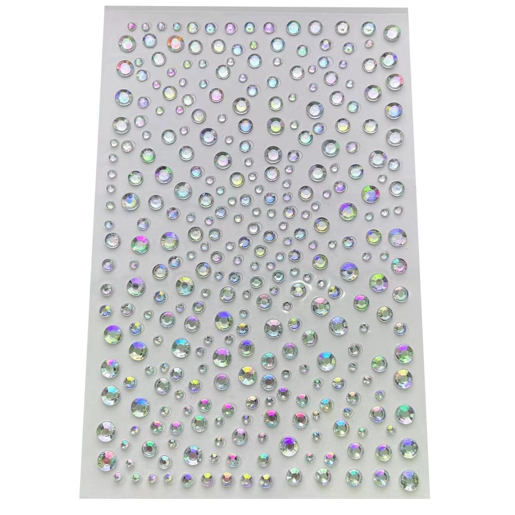 Self-adhesive Face Rhinestone Festival Face Jewels Rhinestone Stickers Faux Pearl Adhesive Decorations for Concert Makeup Hair