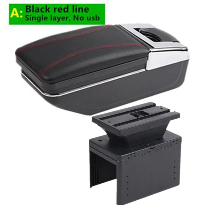 Universal Car Armrest Universal Model Armrest Box Auto Central Storage Box with USB LED Light Retrofit Parts Car Accessories