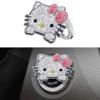 YOLRIND Car Push Start Button Cute Cat Glitter Car Accessory for Engine Push To Start Button Interior Accessory Decoration Cover, Women, Cover, (Pink)
