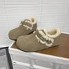 Soft-soled Velvet Warm Two Wear Fluffy Shoes Women's Autumn and Winter New One-pedal Versatile Cotton Shoes